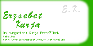 erzsebet kurja business card